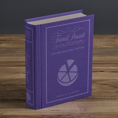 Stylish Trivial Pursuit Fabric-Wrapped Book Box – Trivia Board Game for Ages 8+