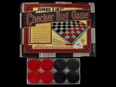 Table Top Large Checker Set with Cloth Checker Board for Kids And Big Kids