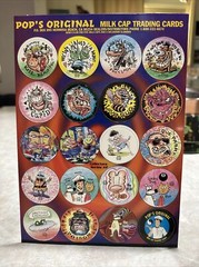 1995 Pop’s Original Milk Cap Trading Cards Sheet Pogs Collector Series #2 20pogs