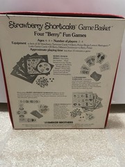 Vintage 1981 Strawberry Shortcake Game Basket 4 “Berry” Fun Games Bingo Dominoes