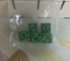 Arkham Nights 2018 Promo Dice OOP Rare Green Dice With Black Numbers/Details