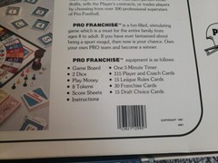 2001 PRO FRANCHISE FOOTBALL Board Game Family Vintage USA NFL Licensed Complete
