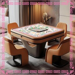FYSUIMUC Pink Bird Floral Mahjong Mat W/ Carrying Bag 31.5″ x 31.5″ Table Mat