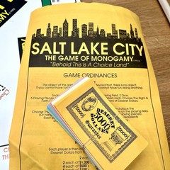 Vintage Salt Lake City Board Game of Monogamy LDS Mormon 1992 Monopoly Church