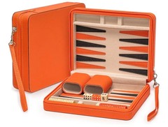 Yellow Mountain Imports Travel Magnetic Leatherette Backgammon Mini Game Set, Bo