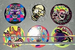 VINTAGE 1990s Lot of 104 POISON Skull Bones Pogs Slammer Whammers Milk Caps