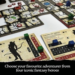 Fantasy Board Game 1-4 Players Ages 7+ Endless Replayability Dungeon Crawler
