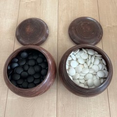 Japanese Go Stones White Black & Go Bowls for IGO Game Vintage Japan
