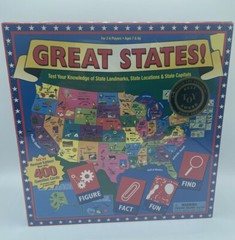 Great States Board Game Geography Trivia Homeschool New & Sealed, Best Toy Award