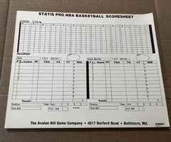 Vintage 1978 STATIS PRO NBA BASKETBALL Sports Illustrated Avalon Hill Board Game