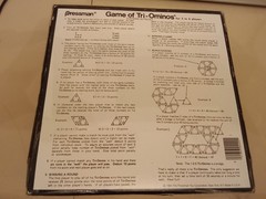 Vintage 1985 Tri-Ominos Triangular Domino Pressman Game age 8-adult, 2-6 players