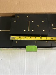 Dominoes Double Six Jumbo Set of 28 Black title w/White Dots (US Seller)