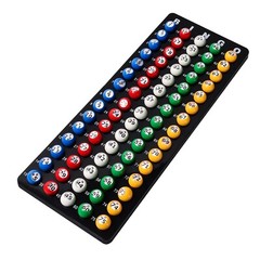 Bingo Game Master Board and 7/8″ Multi-color Plastic Bingo Balls – Black