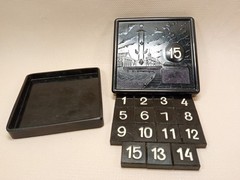 Rare vintage Soviet carbolite puzzle game 15 cubes 1970s