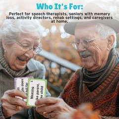 2 in 1 Matching Memory Card Games for Seniors – Brain Game for Dementia Patie…