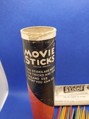 1937 Parker Brothers Movie Sticks Game Sticks and Tricks Wooden Sticks Vintage