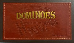 Double Six Dominoes Set with Leatherette Case – 28 Standard Size Thick Tiles
