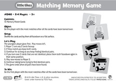 Little Tikes Memory Card Game For Kids Fun Learning And Matching Skills