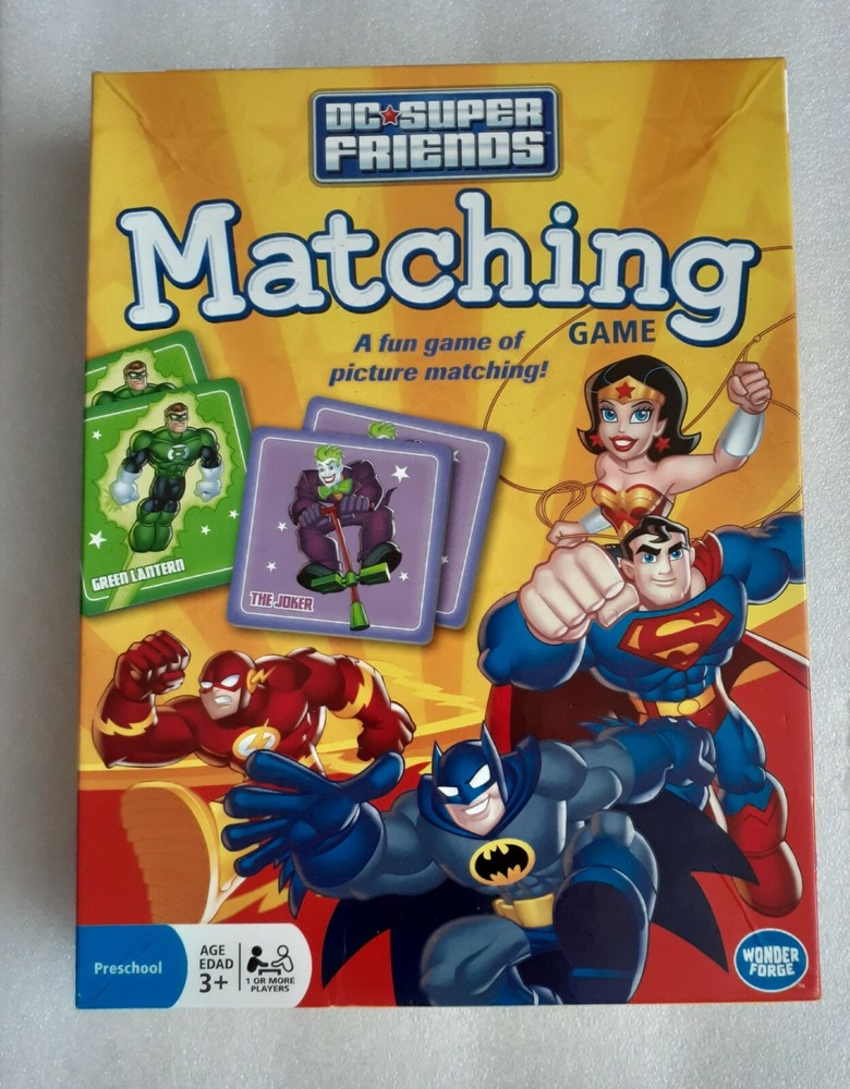 DC Comics Super Friends Picture Matching Memory Game 2015 Comic Book Heroes