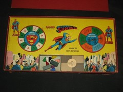 VINTAGE CALLING SUPERMAN NEWS REPORTING GAME 1954 TRANSOGRAM RARE AND COMPLETE