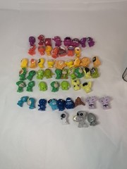 Crazy Bones Lot Of 53 Vintage Multiple Colors Plus Collectors Tin