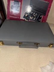 Cardinal Backgammon Set 1993 Premier Edition Padded Leatherette Case Complete