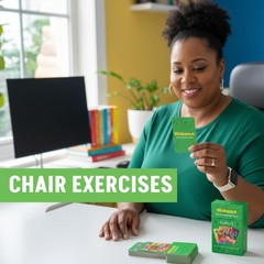 Desk Exercise Cards, 52 Workout Cards for Office & Work Breaks, Seated & Stan…