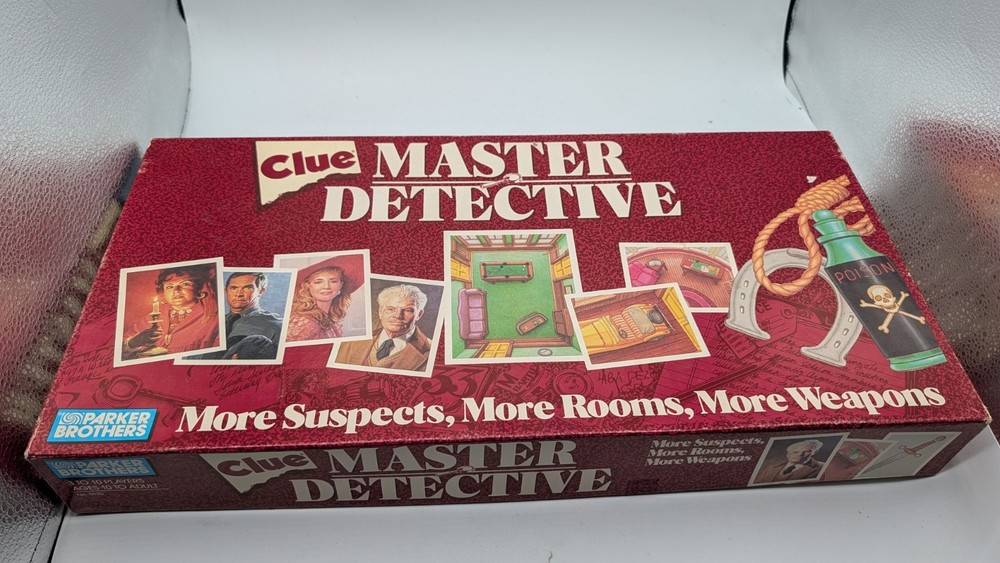 Clue Master Detective Board Game Vintage 1988 Parker Brothers 100% Complete