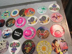 Pog Pogs game set of 42 various Misc pog playing caps pieces, great set!