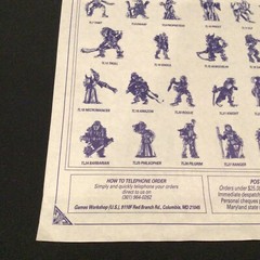 Vintage Talisman Board Game 2nd Edition Official Miniatures Advertisement Sheet