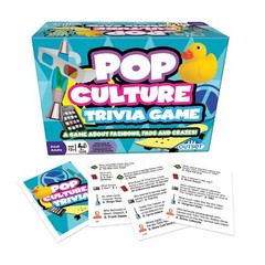 Pop Culture Trivia Game Black White Red Family Fun for Ages 12 and Up