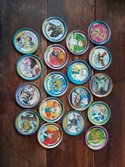 Digimon Rappers Lot Of 31 Digital Monsters Metal Pogs Tazos 2 Inch Mgic Box 2001