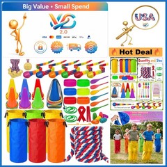 All-in-One Field Day Game Set for Kids Adults Outdoor Family Parties
