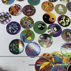 Vintage 1990’s Huge Lot Of Pogs 211 Plus Cases Holographic Lenticular Disney