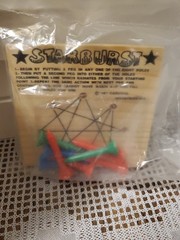 Lot 4 VTG 1987 Cardinal Industries Wooden Peg Games Starburst Tic Tac Toe Magic