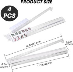 Mahjong Racks with Pushers Set of 4, Clear Acrylic All-In-One Mahjong Pushers an