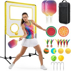 5-in-1 Indoor & Outdoor Multi-Sport Set with Net for Pickleball, Badminton, T…