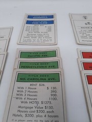 VINTAGE 1961 MONOPOLY Title Deed Cards Full Set of 28