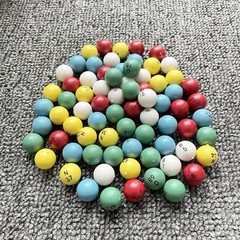 Plastic Bingo Balls 3/5 inch Multicolored,75 Count, Perfect for Bingo Nights,…