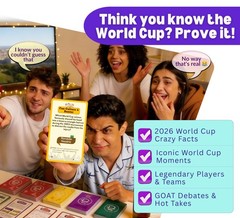 2026 World Cup Soccer Trivia Game, Nations & Icons – 150 Quiz Questions, 5 Fu…