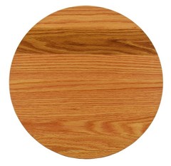 Solid Oak Double Sided Marble Board Game Hand Painted By Cauff 17.5 Inch Round