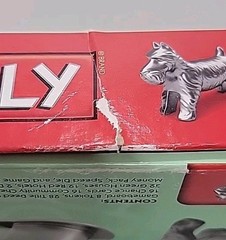 Monopoly Board Game, Incomplete See Description, Box Damage