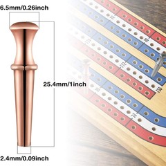48 Pcs Metal Cribbage Pegs for 1/8 Holes with Storage Pouch 4 Colors Set