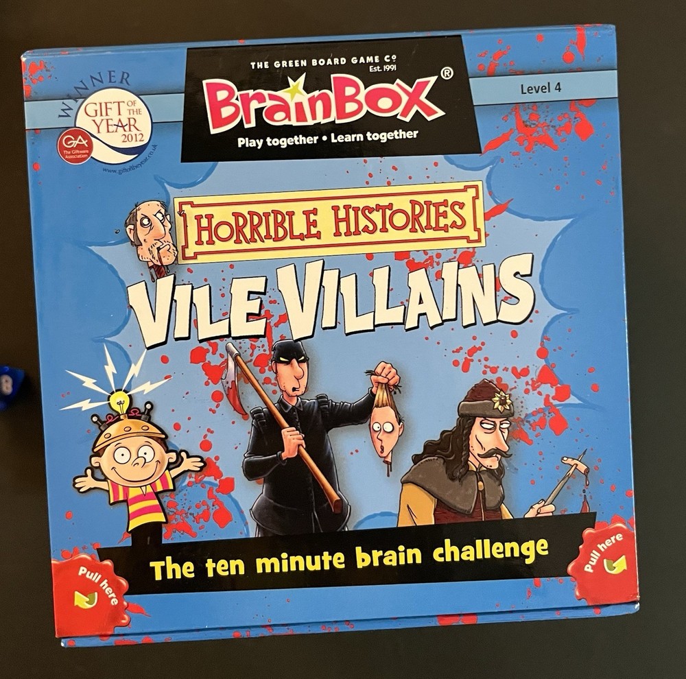 Horrible History Brain Box Vile Villians The Ten Minute Brain Challenge