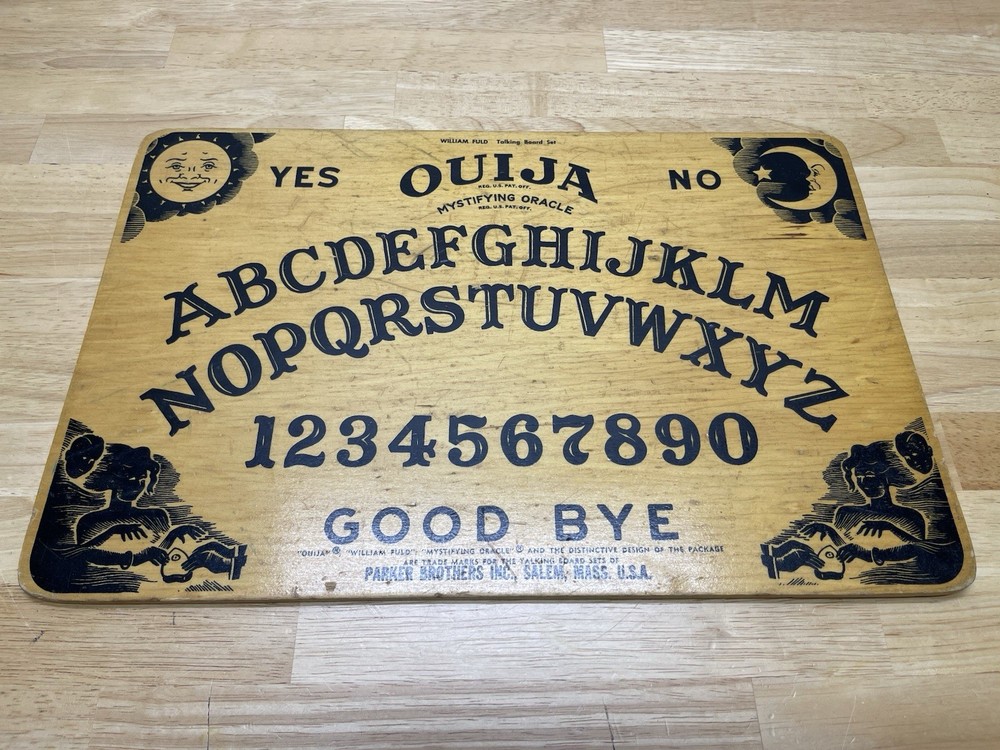 1967 Ouija Board Parker Brothers No.602 William Fuld Wooden Deluxe Edition Rare