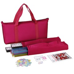 American Mahjong Set 166 White Tiles with Red Bag Complete Western Mahjong Set