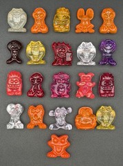 Lot of 17 Crazy Bones Classic Buddies Jelly Variation – Some Duplicates