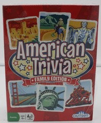 Outset American Trivia Family Edition Board Game 200 Cards Ages 8+ New