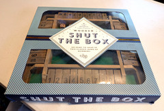 Shut The Box Wooden Dice Board Game for 4 Players Flaps & Dices Game