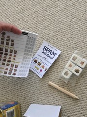 SPAM Yahtzee Dice Game! 2009 Spam Themed Dice & Score Pad. Complete! Open Box
